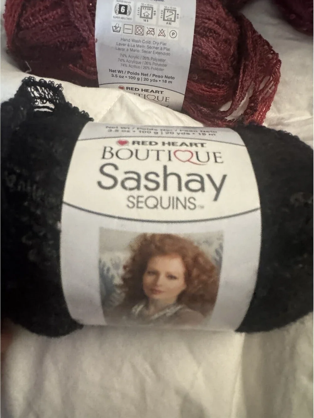 Mixed Lot Of Red Heart Boutique Sashay Yarn Metallic, Boho + Sequins Lot of 5